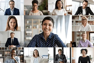 Frontline team engaged with the Ideas-to-Action Team Platform for online sharing and execution of change and innovation ideas, part of the Ideas-to-Action Solution Suite.