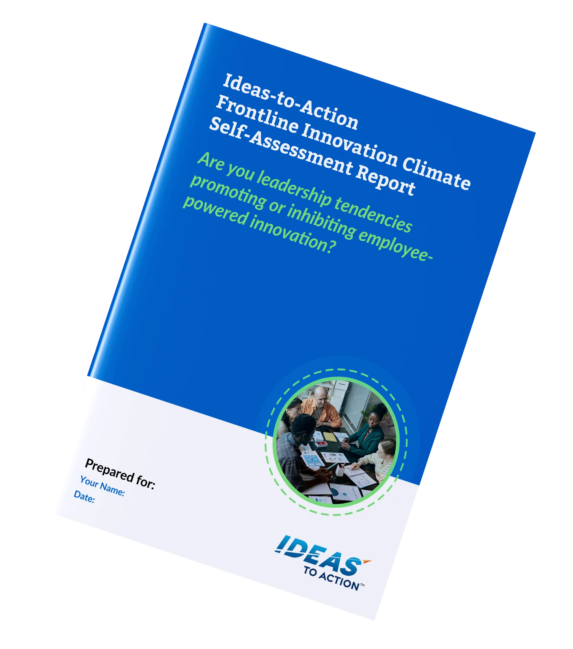 Cover of the Frontline Innovation Climate Self-Assessment Report provided to ideastoaction.ai visitors